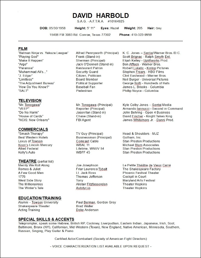 David Harbold Resume